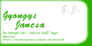 gyongyi jancsa business card